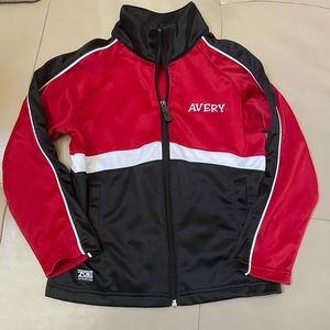 Boys/Girls Zip Front Athletic Jacket, Embroidered with Name Avery, Youth Small